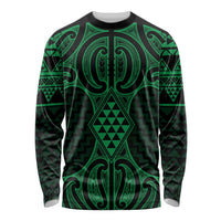 Kakariki Maori Ta Moko Poutama Art Long Sleeve Shirt