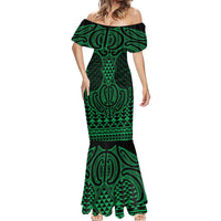 Kakariki Maori Ta Moko Poutama Art Mermaid Dress