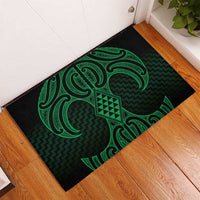 Kakariki Maori Ta Moko Poutama Art Rubber Doormat