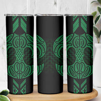 Kakariki Maori Ta Moko Poutama Art Skinny Tumbler