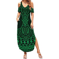 Kakariki Maori Ta Moko Poutama Art Summer Maxi Dress