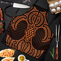Karaka Maori Ta Moko Poutama Art Apron LT9 Gold - Polynesian Pride