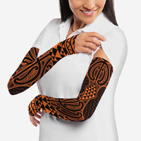 Karaka Maori Ta Moko Poutama Art Arm Sleeves - Polynesian Pride