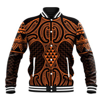 Karaka Maori Ta Moko Poutama Art Baseball Jacket