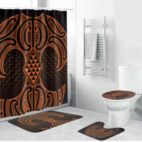 Karaka Maori Ta Moko Poutama Art Bathroom Set LT9 Bathroom Set (4 pcs) Gold - Polynesian Pride