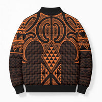 Karaka Maori Ta Moko Poutama Art Bomber Puffer Jacket - Polynesian Pride