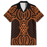 Karaka Maori Ta Moko Poutama Art Family Matching Puletasi and Hawaiian Shirt