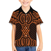 Karaka Maori Ta Moko Poutama Art Family Matching Puletasi and Hawaiian Shirt