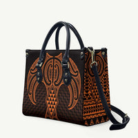 Karaka Maori Ta Moko Poutama Art Leather Bag LT9 Gold - Polynesian Pride