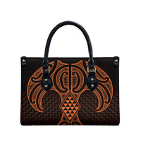 Karaka Maori Ta Moko Poutama Art Leather Bag LT9 - Polynesian Pride