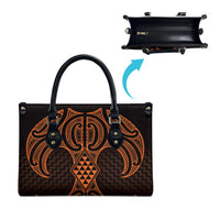 Karaka Maori Ta Moko Poutama Art Leather Bag LT9 - Polynesian Pride