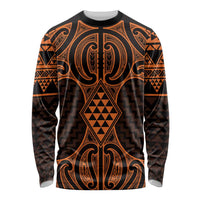 Karaka Maori Ta Moko Poutama Art Long Sleeve Shirt