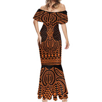 Karaka Maori Ta Moko Poutama Art Mermaid Dress
