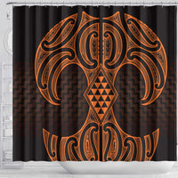 Karaka Maori Ta Moko Poutama Art Shower Curtain