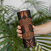 Karaka Maori Ta Moko Poutama Art Skinny Tumbler