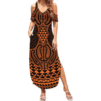 Karaka Maori Ta Moko Poutama Art Summer Maxi Dress