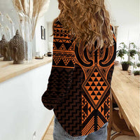 Karaka Maori Ta Moko Poutama Art Women Casual Shirt