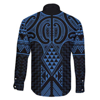 Kikorangi Maori Ta Moko Poutama Art Family Matching Mermaid Dress and Hawaiian Shirt