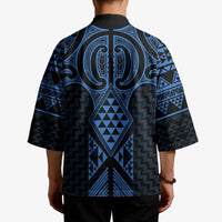 Kikorangi Maori Ta Moko Poutama Art Kimono - Polynesian Pride