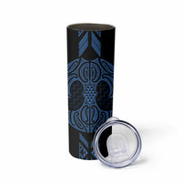 Kikorangi Maori Ta Moko Poutama Art Skinny Tumbler