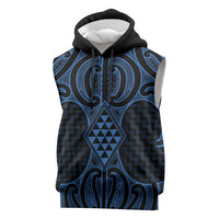 Kikorangi Maori Ta Moko Poutama Art Sleeveless Hoodie - Polynesian Pride