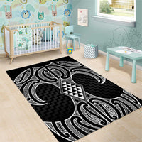 Ma Maori Ta Moko Poutama Art Area Rug