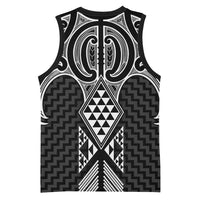 Ma Maori Ta Moko Poutama Art Basketball Jersey - Polynesian Pride