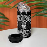 Ma Maori Ta Moko Poutama Art 4 in 1 Can Cooler Tumbler