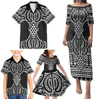 Ma Maori Ta Moko Poutama Art Family Matching Puletasi and Hawaiian Shirt