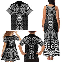 Ma Maori Ta Moko Poutama Art Family Matching Tank Maxi Dress and Hawaiian Shirt