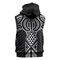 Ma Maori Ta Moko Poutama Art Sleeveless Zip Hoodie LT9 - Polynesian Pride