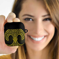 Mahi-dawg Maori Ta Moko Poutama Art AirPods Case LT9 Yellow - Polynesian Pride
