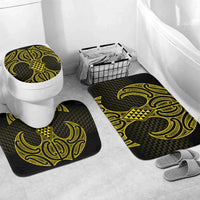 Mahi-dawg Maori Ta Moko Poutama Art Bathroom Set LT9 Mat Set Only (3 pcs) One Size Yellow - Polynesian Pride