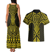 Mahi-dawg Maori Ta Moko Poutama Art Couples Matching Tank Maxi Dress and Hawaiian Shirt LT9 - Polynesian Pride