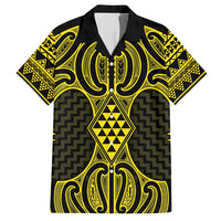 Mahi-dawg Maori Ta Moko Poutama Art Family Matching Long Sleeve Bodycon Dress and Hawaiian Shirt