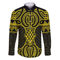 Mahi-dawg Maori Ta Moko Poutama Art Family Matching Long Sleeve Bodycon Dress and Hawaiian Shirt