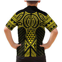 Mahi-dawg Maori Ta Moko Poutama Art Family Matching Mermaid Dress and Hawaiian Shirt