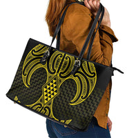 Mahi-dawg Maori Ta Moko Poutama Art Leather Tote Bag