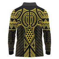 Mahi-dawg Maori Ta Moko Poutama Art Long Sleeve Polo Shirt