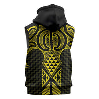Mahi-dawg Maori Ta Moko Poutama Art Sleeveless Zip Hoodie - Polynesian Pride