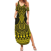 Mahi-dawg Maori Ta Moko Poutama Art Summer Maxi Dress