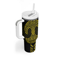 Mahi-dawg Maori Ta Moko Poutama Art Tumbler With Handle