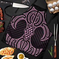 Mawhero Maori Ta Moko Poutama Art Apron LT9 Pink - Polynesian Pride