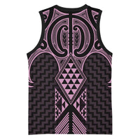 Mawhero Maori Ta Moko Poutama Art Basketball Jersey - Polynesian Pride