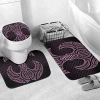 Mawhero Maori Ta Moko Poutama Art Bathroom Set LT9 Mat Set Only (3 pcs) One Size Pink - Polynesian Pride