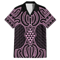 Mawhero Maori Ta Moko Poutama Art Family Matching Off The Shoulder Long Sleeve Dress and Hawaiian Shirt