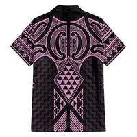 Mawhero Maori Ta Moko Poutama Art Family Matching Short Sleeve Bodycon Dress and Hawaiian Shirt