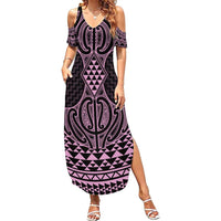 Mawhero Maori Ta Moko Poutama Art Family Matching Summer Maxi Dress and Hawaiian Shirt