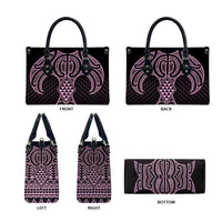 Mawhero Maori Ta Moko Poutama Art Leather Bag LT9 - Polynesian Pride