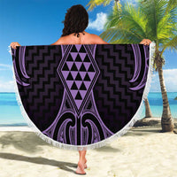 Waiporoporo Maori Ta Moko Poutama Art Beach Blanket